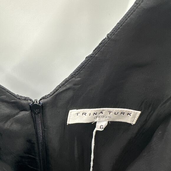 TRINA TURK NWT Black Lace Kianna Fit & Flare Dress // 6 - Picture 8 of 11